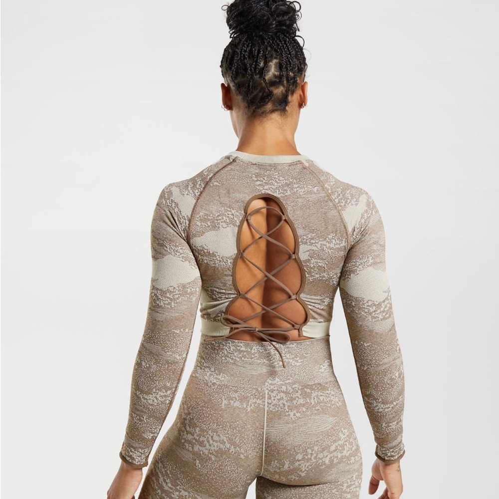 gymshark long sleeve shirt tie back